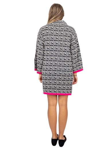 BLUE JOINT Abito In Maglia Donna Invernale Con Stampa Greca Casual