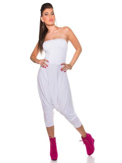Women's Casual Bandeau Viscose Harem Jumpsuit A00442
