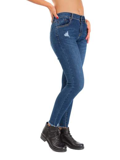 STRABELLO Jeans Strappati Donna Online Skinny Push Up Elasticizzati