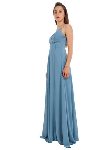 STRABELLO CERIMONIA Vestito Cerimonia Elegante Lungo con Spacco e Scollo a V A29499-3937-GINA