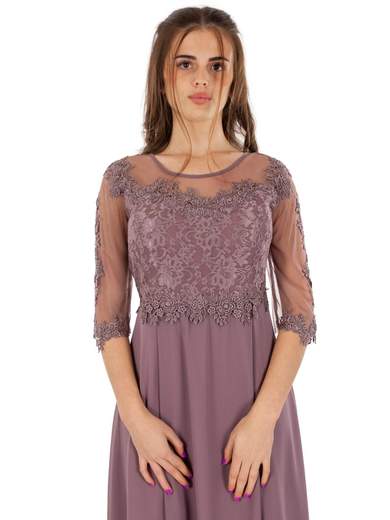 Abito Cerimonia Donna Corto Elegante con Pizzo e Strass