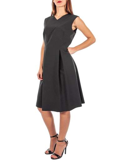 CARMEN Vestito Corto Donna Scollo A V Da Giorno Casual Svasato