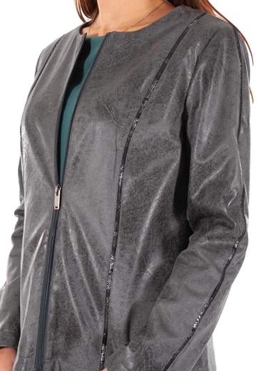 Giacca Ecopelle Donna Elegante 3507