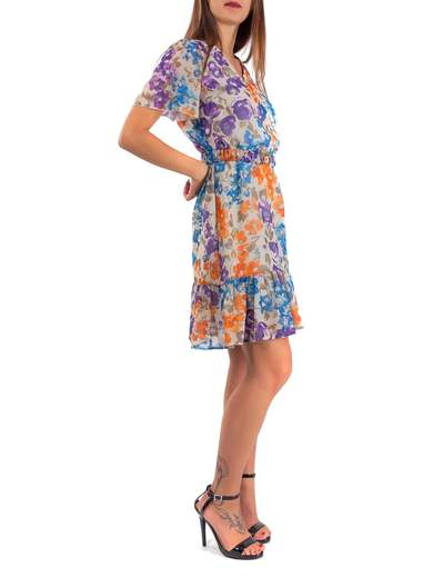 CARMEN Vestito A Fiori Elegante Online Donna Corto Estivo Con Balze