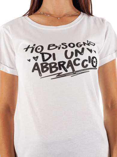 T Shirt Con Scritte Divertenti Donna Cotone
