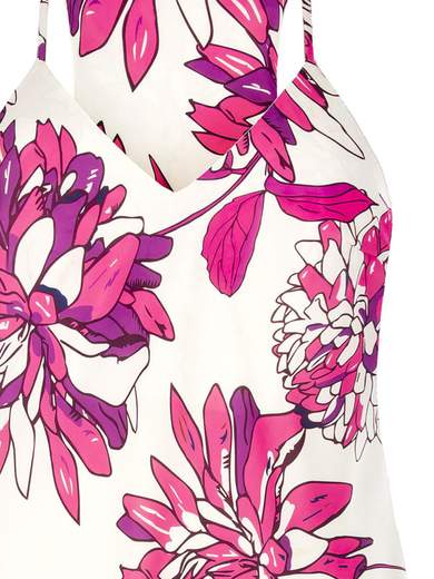 RINASCIMENTO Canotta Donna T-shirt Scollo Americana Floreale Femminile