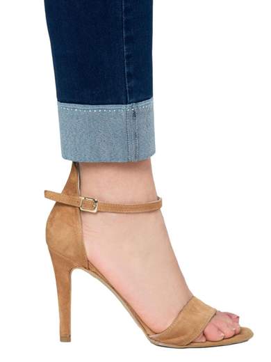 Emanuela Costa Jeans capri fondo con strass EC6226