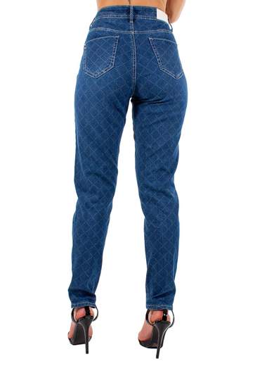Emanuela Costa Jeans stampa geometrica vita alta EC6258