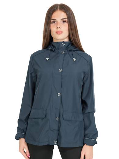 Giacca Donna Primavera Estiva Cappuccio Removibile Zip E Clip