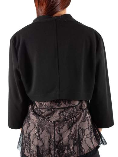 Coprispalle elegante curvy in scuba mano crepe