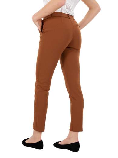 RINASCIMENTO Pantaloni donna eleganti a sigaretta in crepe elasticizzato PNTBSCRP