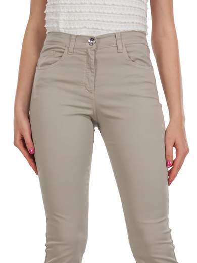 Pantalone Chino Donna Estivo Leggeri Cotone A Sigaretta Slim Fit