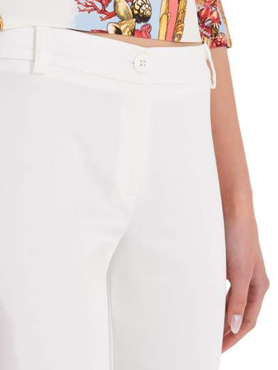Women’s cropped straight-leg summer trousers slim fit
