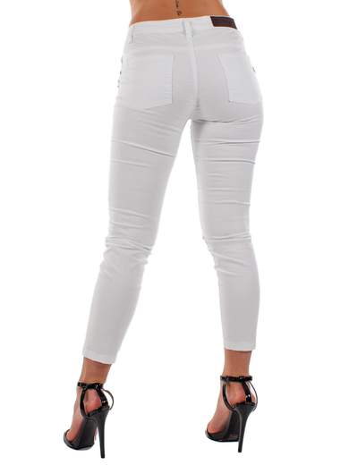 RINASCIMENTO Pantaloni Crop Donna Estivi In Cotone Elasticizzati Skinny