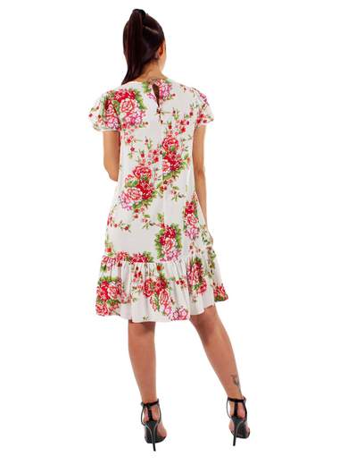 RINASCIMENTO Vestito Con Manica A Sbuffo Donna Estivo A Fiori Di Rinascimento