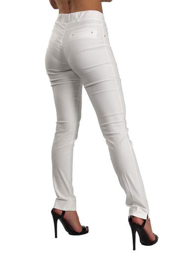 Pantaloni Leggeri in Bengalina Taglie Forti con Spacco