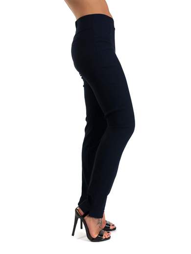 Pantaloni Leggeri in Bengalina Taglie Forti con Spacco