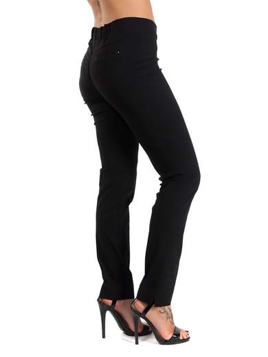 Pantaloni Leggeri in Bengalina Taglie Forti con Spacco