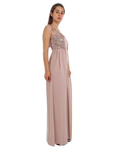 STRABELLO CERIMONIA Tuta Elegante Da Cerimonia Jumpsuit In Chiffon E Paillettes