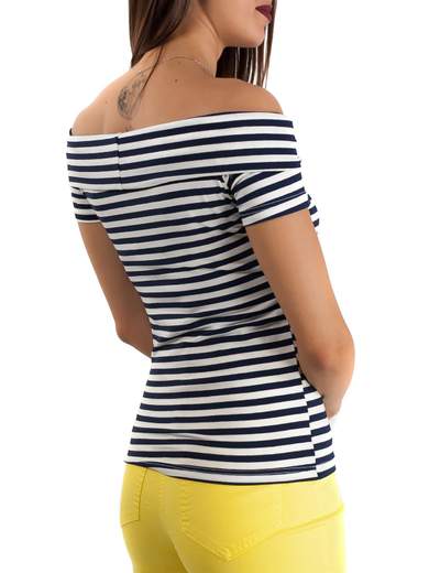 CARMEN UNICA T-shirt a righe manica corta C83