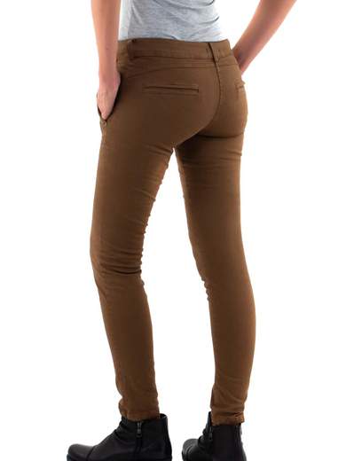 CARMEN Pantaloni Chino Donna Vita Bassa Cotone Slim Fit