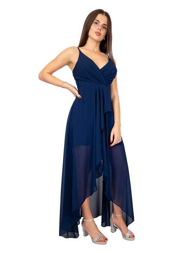 Abito cerimonia donna stile impero con spalline regolabili