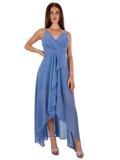 Abito cerimonia donna stile impero con spalline regolabili