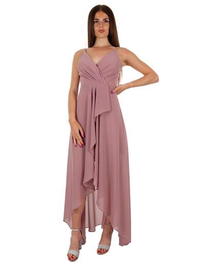 Abito cerimonia donna stile impero con spalline regolabili