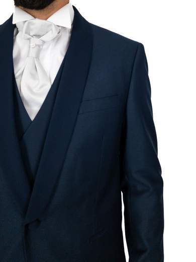 Abito cerimonia uomo Drop 8 con gilet slim fit giovanile