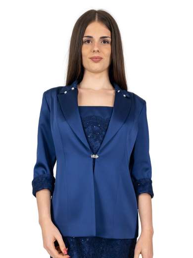 Sologioie Curvy Abito Da Cerimonia Per Signora Corto Elegante Curvy In Pizzo