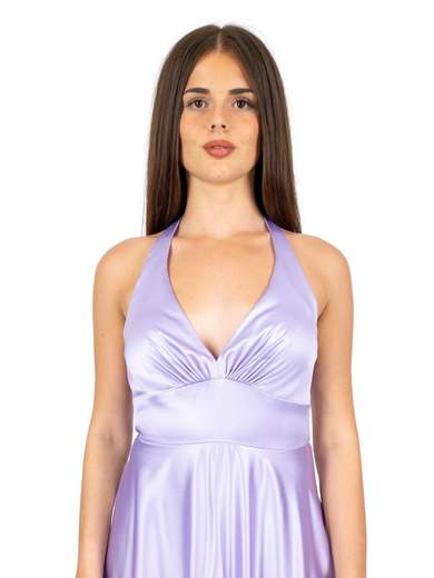 ALLURE Abito Lungo Cerimonia Donna Stile Impero Elegante In Raso