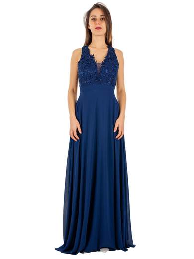 STRABELLO CERIMONIA Abito Lungo Cerimonia Donna Elegante A Impero Per Damigelle