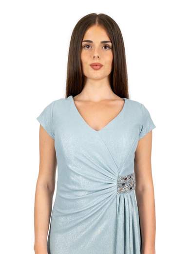 STRABELLO CERIMONIA Abito Lungo Elegante Cerimonia Donna Con Spacco Curvy