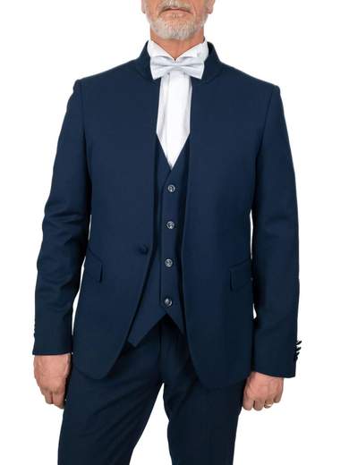 MARCEL MOREL Abito Uomo Elegante Giovanile Collo Coreana Completo Slim Fit Drop 8