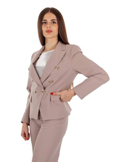 RINASCIMENTO Blazer Donna Elegante Corto Doppiopetto Rinascimento