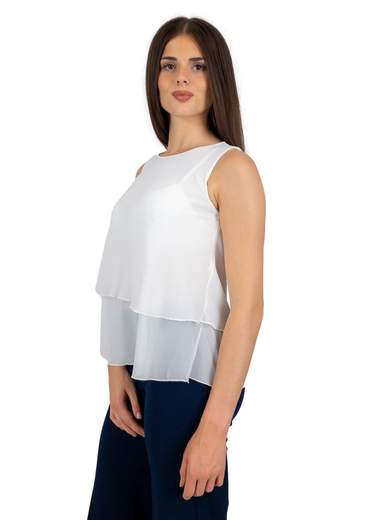RINASCIMENTO Blusa Elegante Per Cerimonia Top Donna Con Volant Smanicata