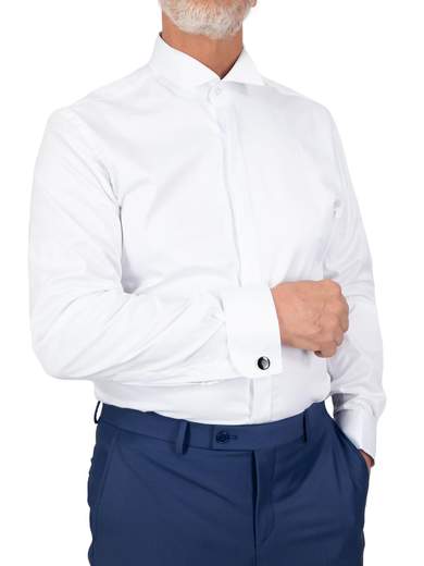 Camicia uomo slim fit collo diplomatico con gemelli elegante