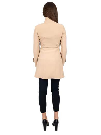 Cappotto Donna Corto Sciancrato Elegante con Collo Alto