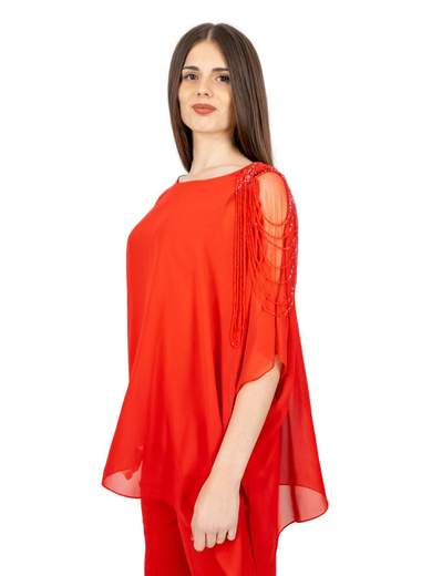 Elegant plus size chiffon outfit for women