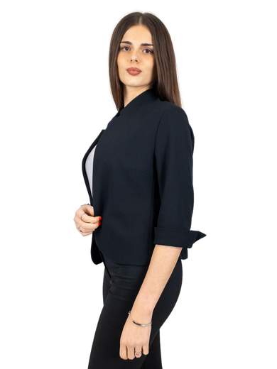Coprispalle elegante curvy corto in crepe maniche tre quarti