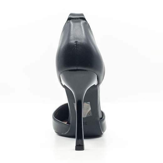 Fiori e spine Décolleté Nera A Punta Con Cinturino E Tacco Sottile 8403-nero