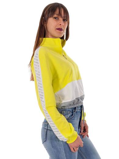 STRABELLO Felpa corta donna con zip MDL1006