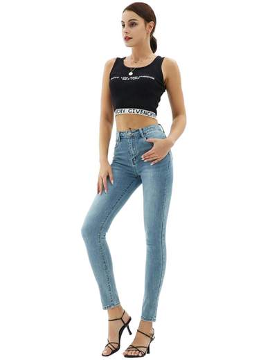 Jeans skinny economici donna estivi chiari push up aderenti