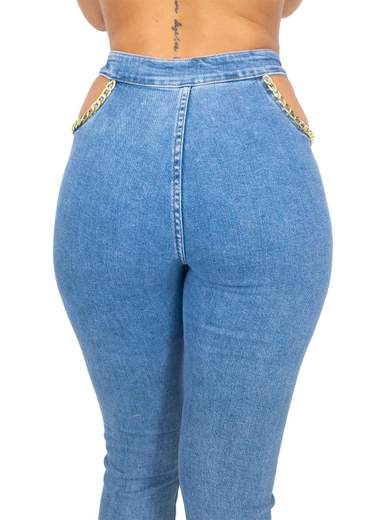 EILOUS JEANS Jeans Vita Alta A Zampa Donna Aperti Sul Fianco Bootcut