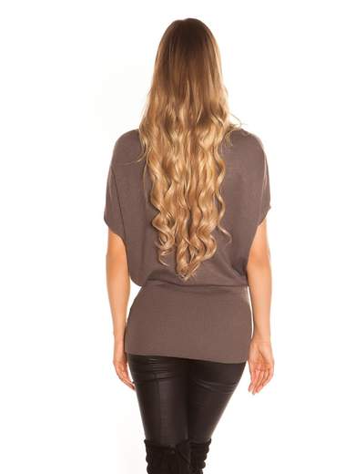 Maglia lunga con fiocco cucito a mano – Eleganza e comfort quotidiano