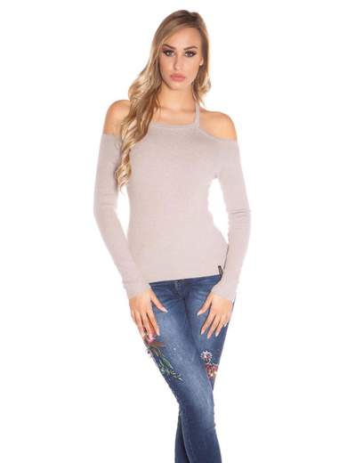 Maglia Spalle Scoperte Manica Lunga 0000in-7026