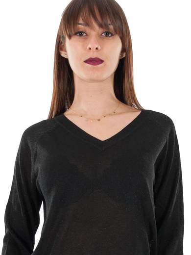 STRABELLO Maglia Lurex Donna Manica Lunga Estiva Scollo A V Online