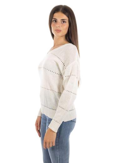 MAGLIA MANICA LUNGA COTONE TRAFORATA