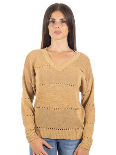 MAGLIA MANICA LUNGA COTONE TRAFORATA