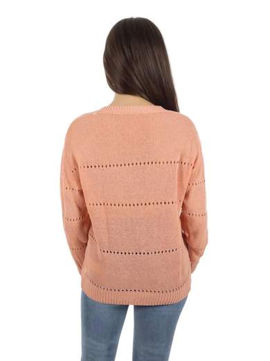 MAGLIA MANICA LUNGA COTONE TRAFORATA